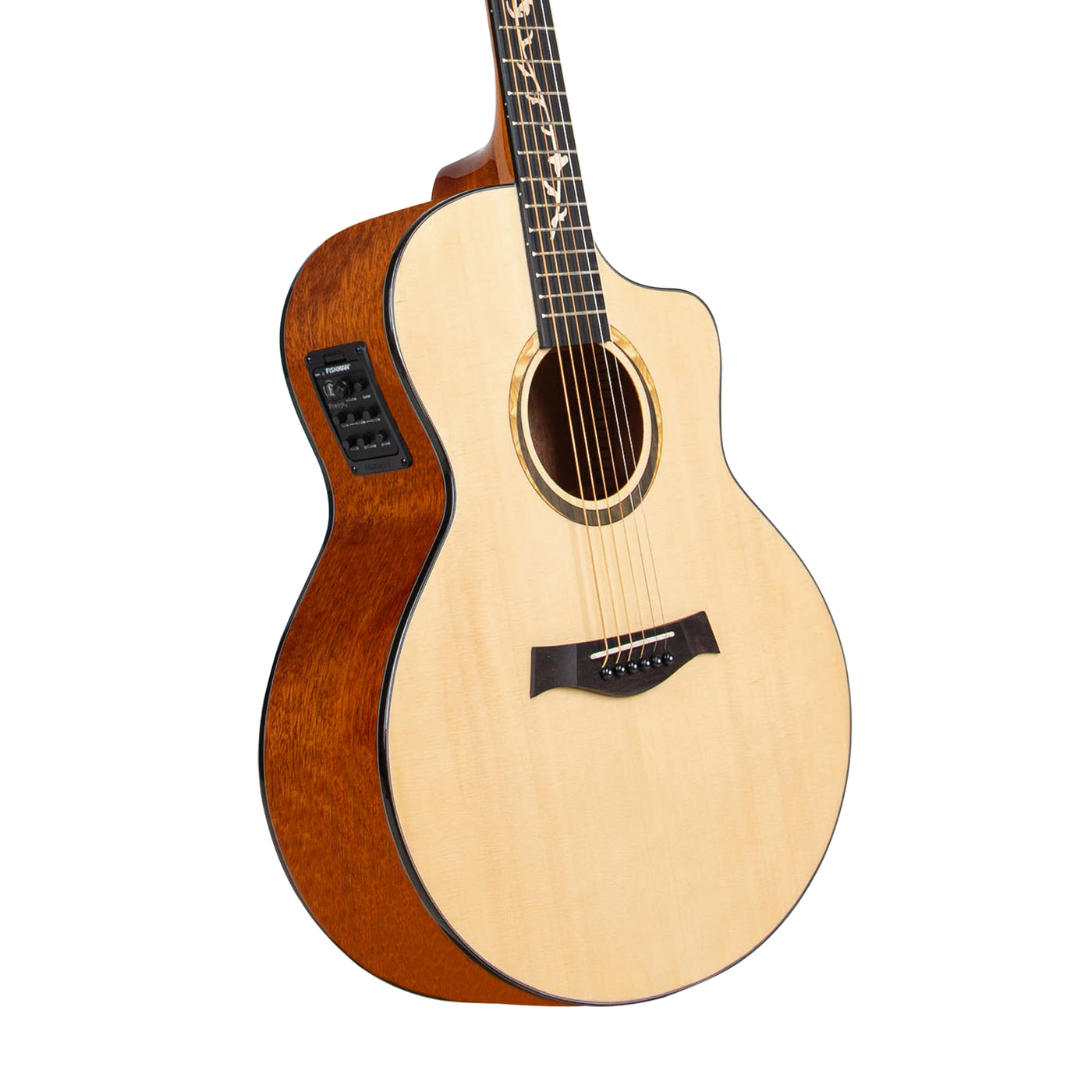 Gitar Akustik Elektrik Mandalika Starlight Premium Series Natural SLP01-NXC-NT Fishman Presys + Tuner Build-in, Free Softcase, Senar Cadangan