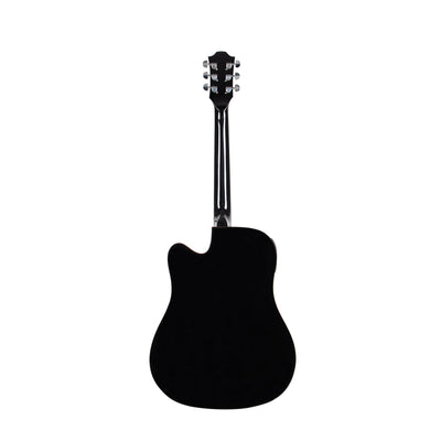 Gitar Akustik Elektrik Mandalika Starlight Series Black SL-01J-BK Tuner LC, Free Softcase, Senar Cadangan