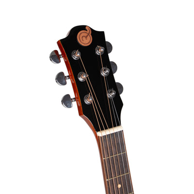 Gitar Akustik Elektrik Mandalika Starlight Series Black Brown SL-01TY-BB Tuner LC, Free Softcase, Senar Cadangan