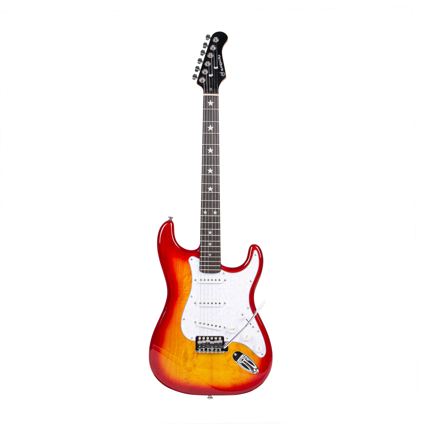 MANDALIKA MST-120CS CHERRY SUNBURST GITAR ELEKTRIK ORIGINAL PICKGUARD PEARLOID GLOSS FINISH