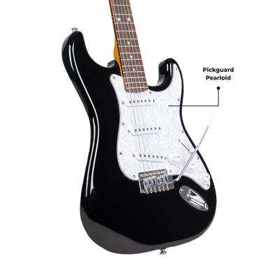 MANDALIKA MST-120BK BLACK BEAUTY GITAR ELEKTRIK ORIGINAL GLOSS FINISH