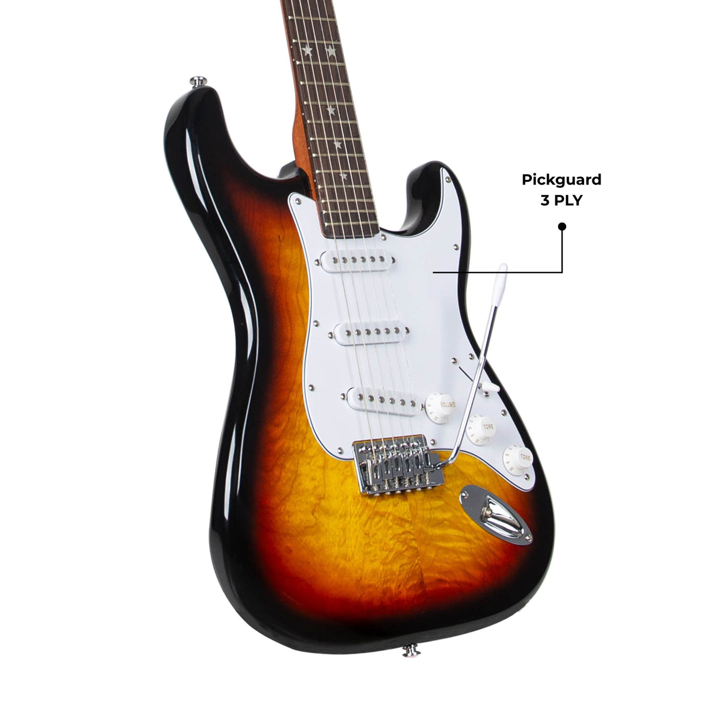 MANDALIKA MST-120SB SUNBURST GITAR ELEKTRIK ORIGINAL GLOSS FINISH