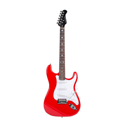 MANDALIKA MST-120RD RED GITAR ELEKTRIK ORIGINAL PICKGUARD PEARLOID GLOSS FINISH