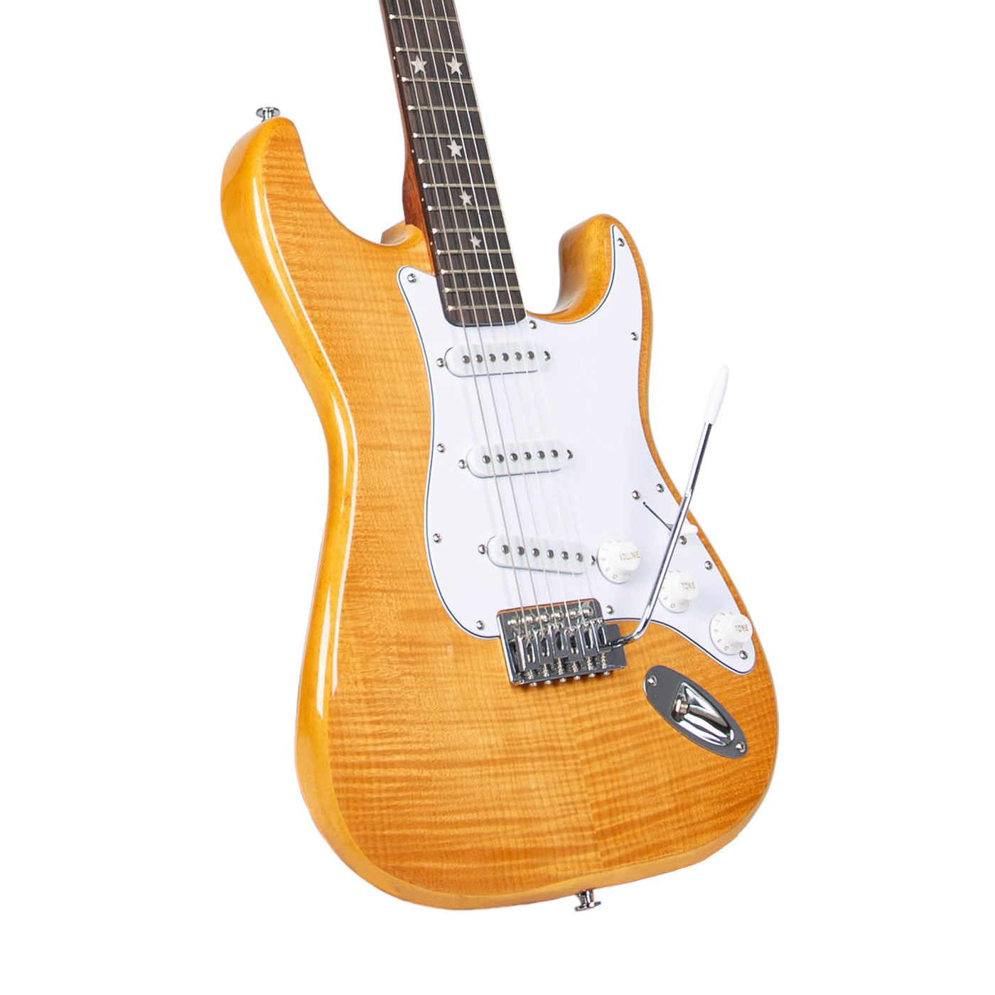 MANDALIKA MST-120NT NATURAL WOOD GITAR ELEKTRIK MODEL STRATOCASTER ORIGINAL GLOSS FINISH