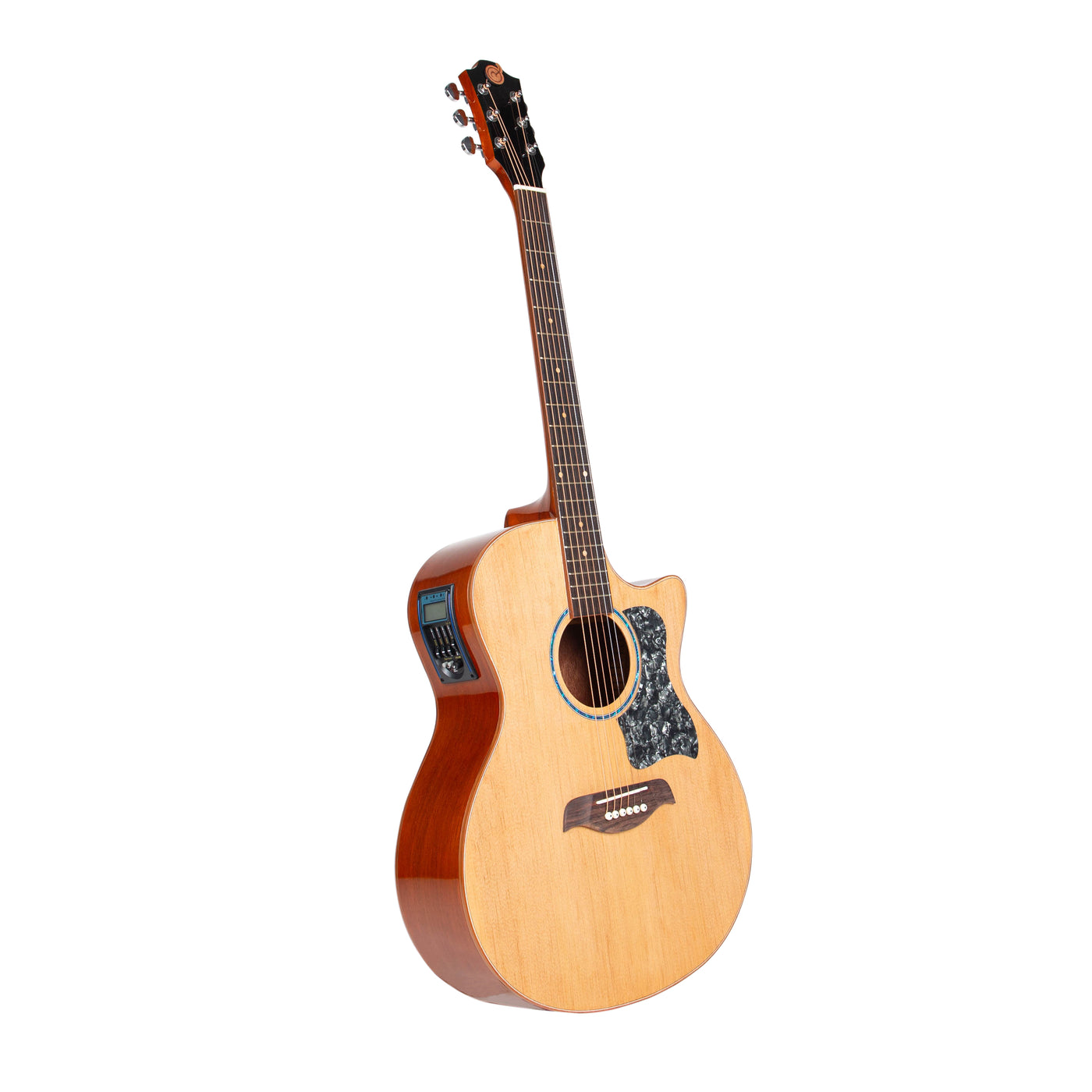 Gitar Akustik Elektrik Mandalika Starlight Series Natural SL-01TY-NT Tuner LC, Free Softcase, Senar Cadangan