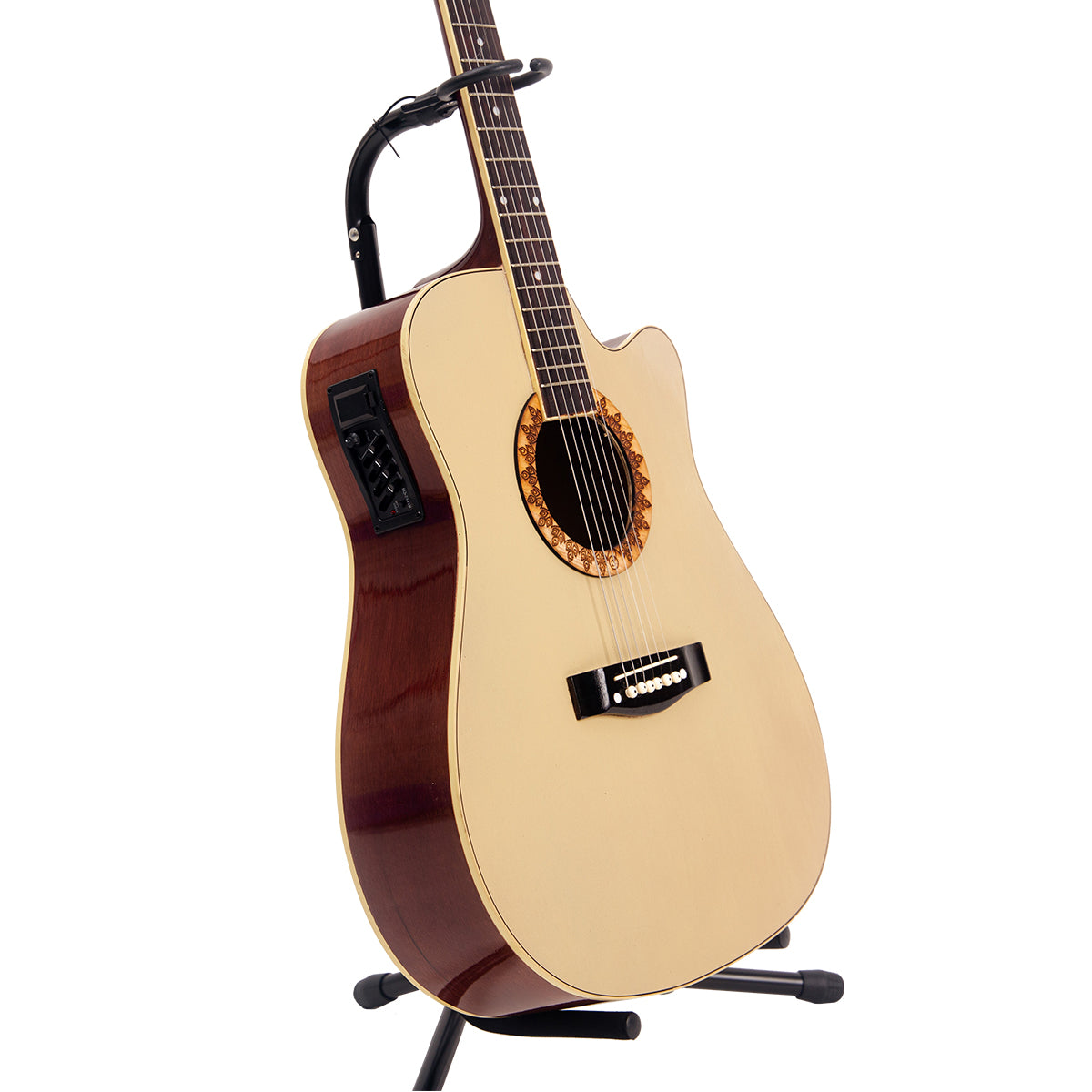 gitar semi akustik light brown mandalika jw-01 nt eq7545r