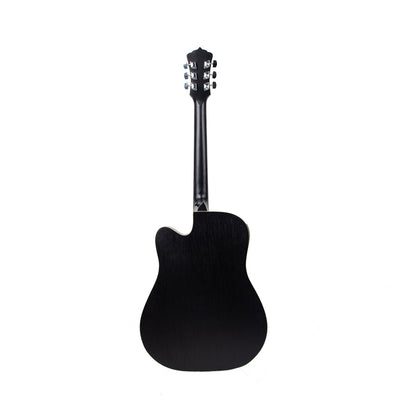 gitar akustik elektrik mandalika de ticco series dts-01j-bk black hitam