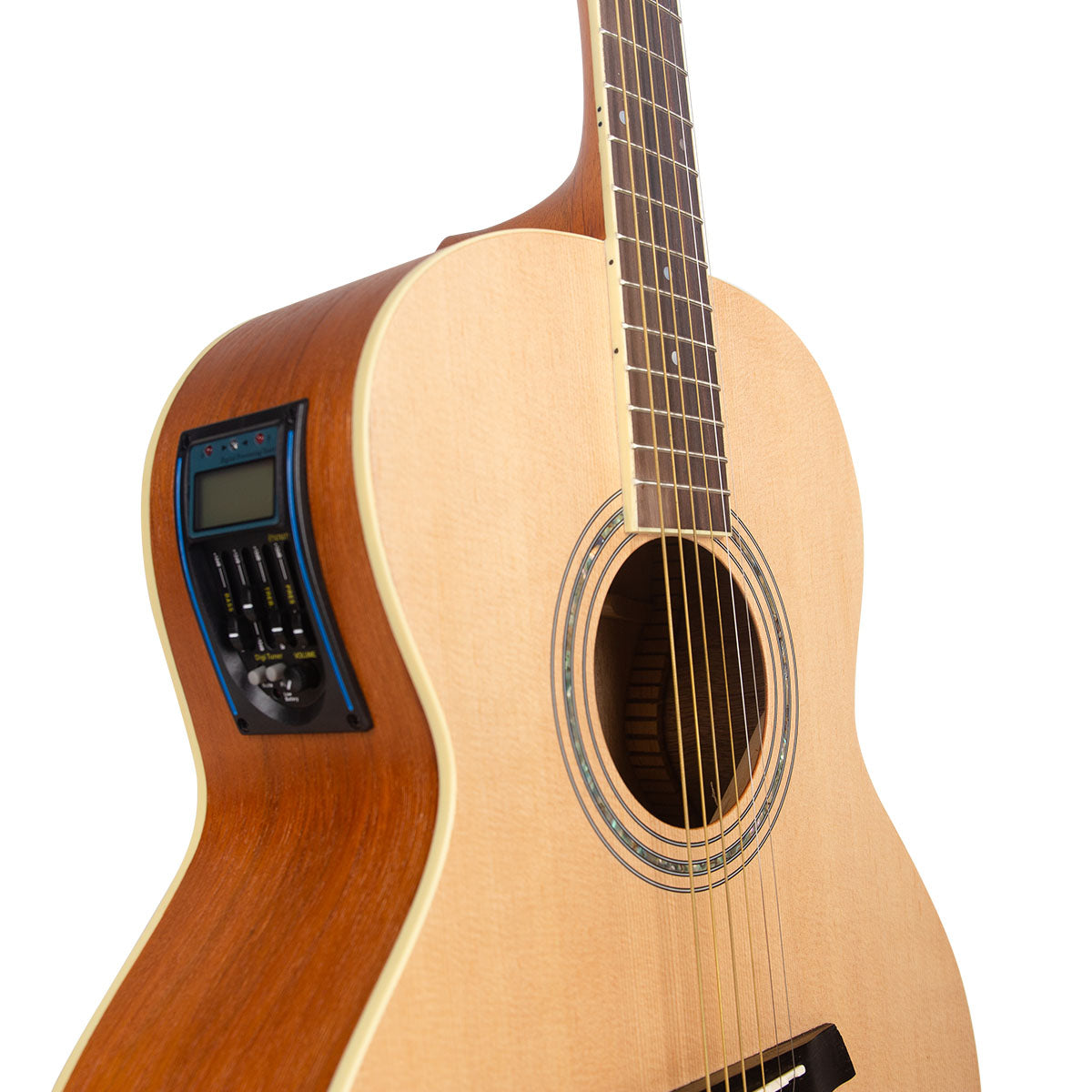 Gitar Akustik Elektrik Academy Premium Series 02 Mandalika (APS02-GA-NT) EQ LC 4 Fullset Bonus Softcase Gitar, Senar Cadangan, Pick, Sertifikat Original Produk