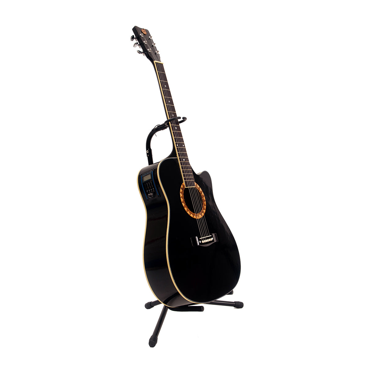 gitar semi akustik hitam mandalika jw-01 bk tuner lc