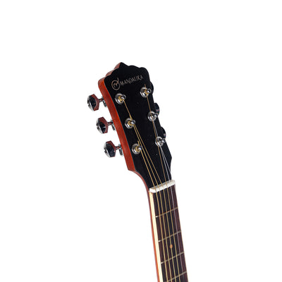 gitar akustik parlor mandalika cokelat p1-ns
