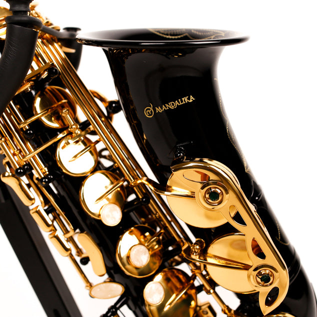 alto saxophone mandalika saxophone black gold masbg-02