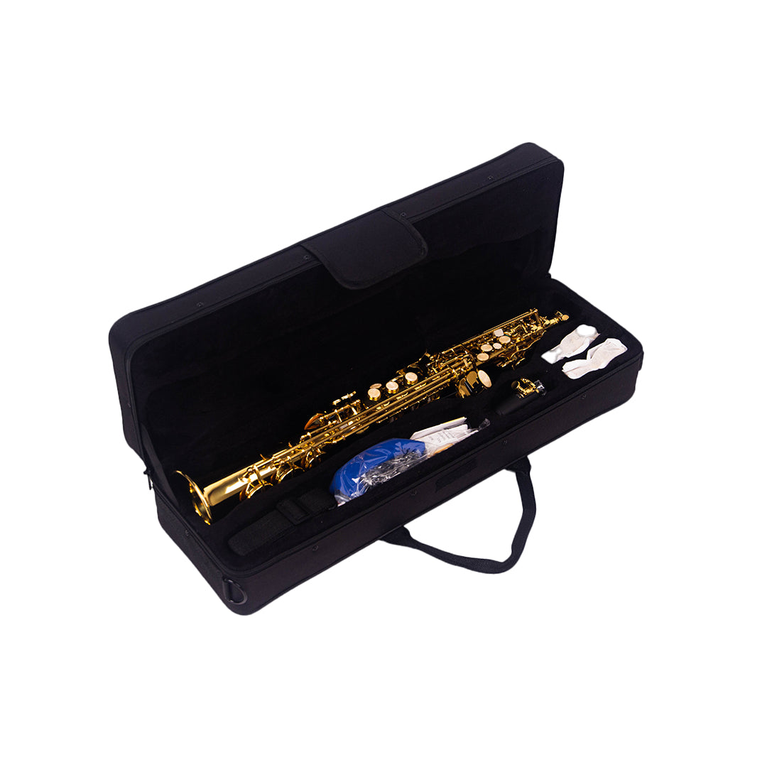 Soprano Saxophone Mandalika Gold Fullset Include Hardcase